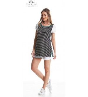 Blusa Listras | Cor: Preta e branco